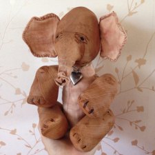 Розовый слонёнок из бука, игрушка из дерева своими руками