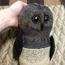 Совушка из поленьев липы Игрушка из дерева