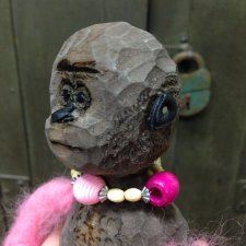 Обезьянка деревянная Л. Прокофьевна, игрушка из дерева