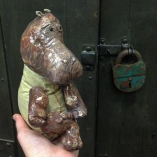 Новый бегемотик, игрушка из дерева