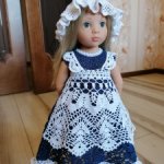 Платье для кукол Готц и подобного формата размером 45-48см