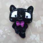 Игрушка для кукол -Чёрный кот