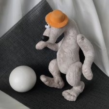 Интерьерная игрушка. Белый медведь - Афанасий.