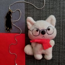 Игрушка для кукол-Белый кот