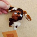 Собачка. Карманная игрушка. Подвеска на рюкзак.