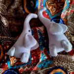 Серебряные слоники. Игрушки для кукол.