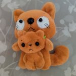 Кошка и котёнок ручной работы