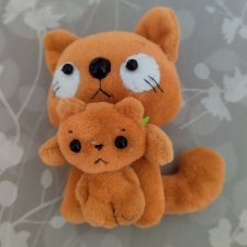 Кошка и котёнок ручной работы