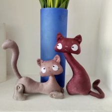 Интерьерные игрушки ручной работы от автора - Кошки.