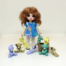 Мишки и зайки брелоки, игрушки для кукол