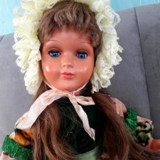 Очень красивая редкая кукла 50х годов, Германия