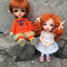 Две рыжульки на прогулке