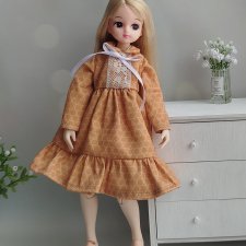 Платье для кукол 1/6 (azone, blythe, obitsu,  licca, barbie)