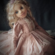 Кукольный наряд. Авторская текстильная кукла Pink