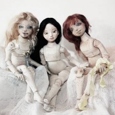 Текстильная шарнирная кукла. Продолжение