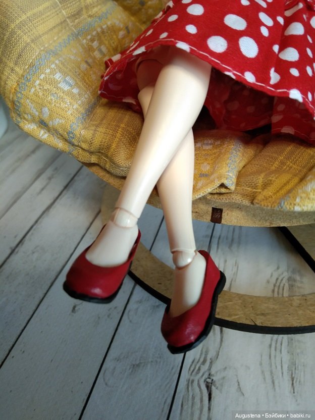 Красная тапочка | Бэйбики Красная тапочка — Одежда и обувь для кукол своими руками: фото (фото 4)