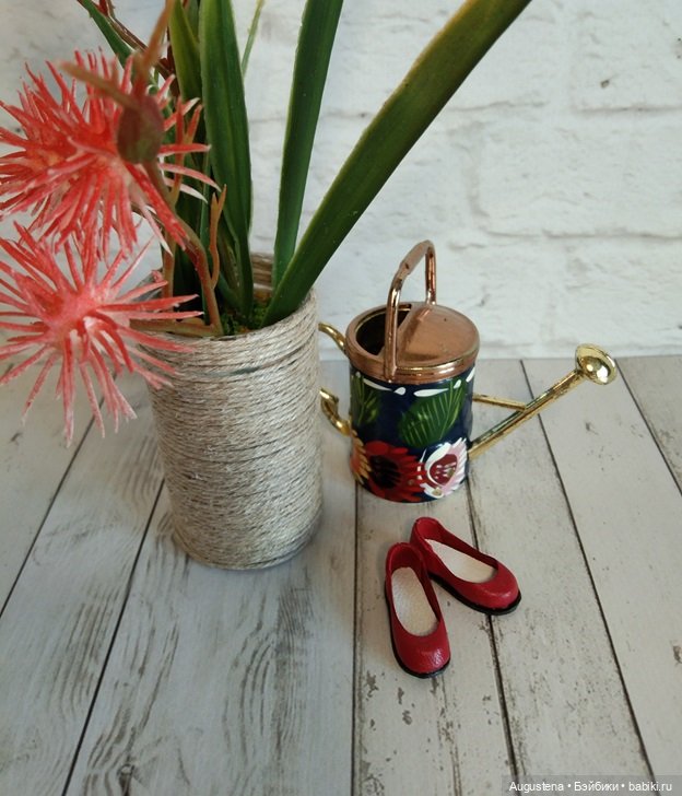 Красная тапочка | Бэйбики Красная тапочка — Одежда и обувь для кукол своими руками: фото (фото 6)