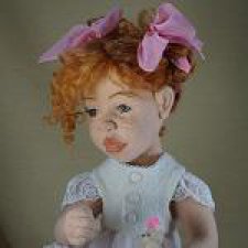 Кукла из шерсти.Соня. Бело-розовое счастье