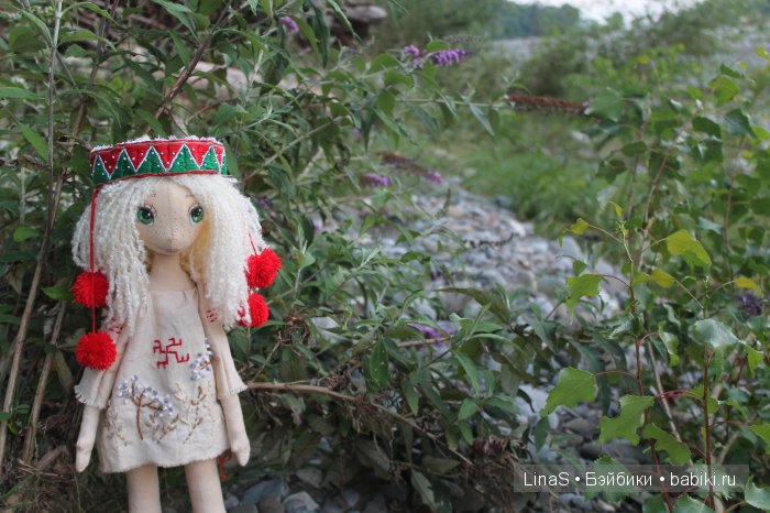 Ярина, пробные фото. Кукла из ткани