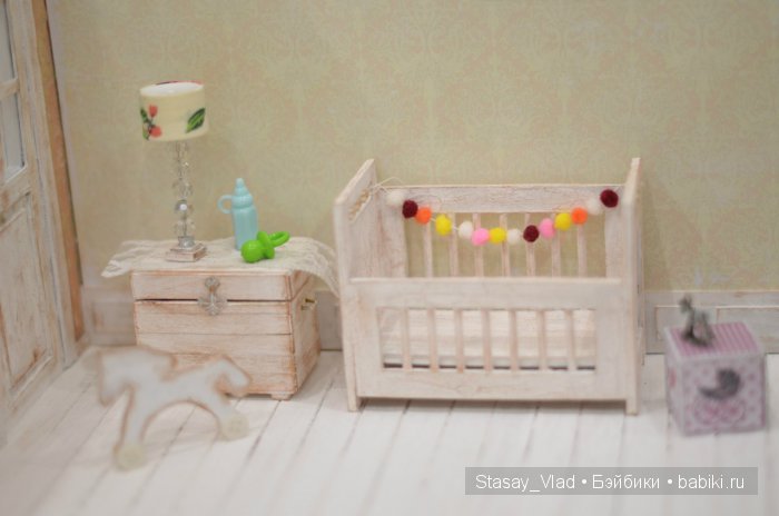 ФотоФон для кукол в стиле "Shabby Chic" 4 фотозоны в 1