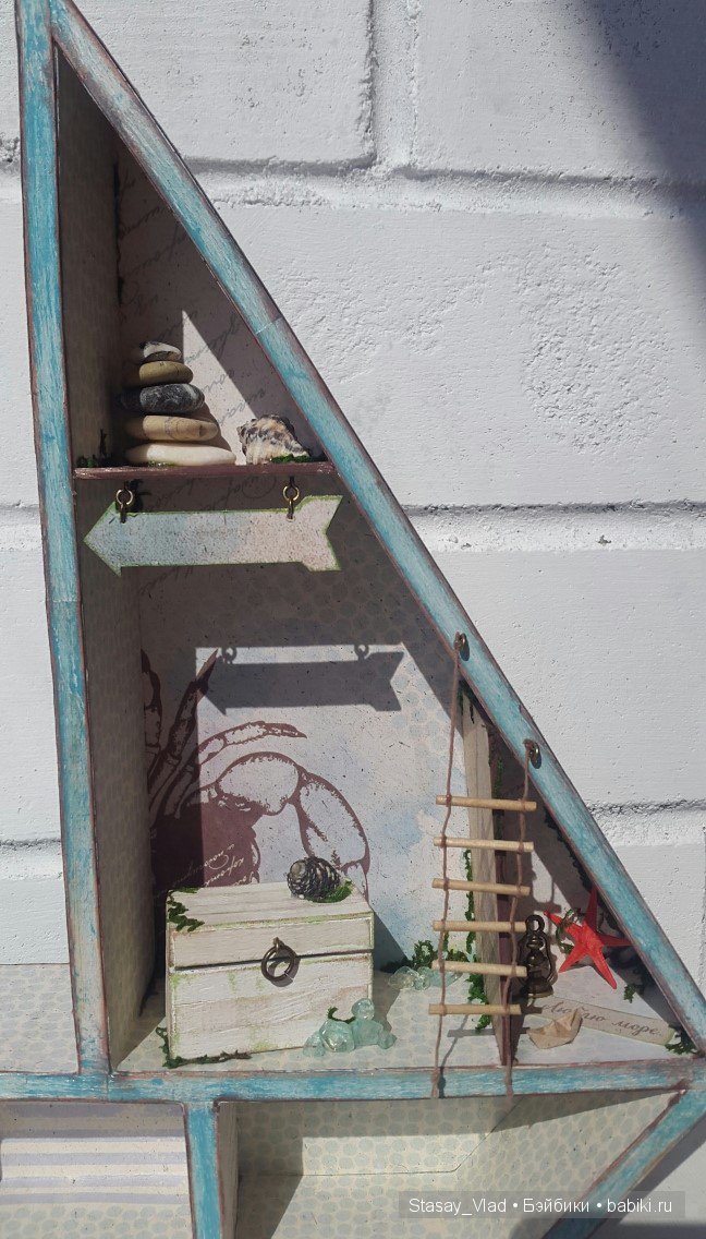 Мамины сокровища 3в1 "Кораблик" Альбом для фото, шкатулка, shadowbox