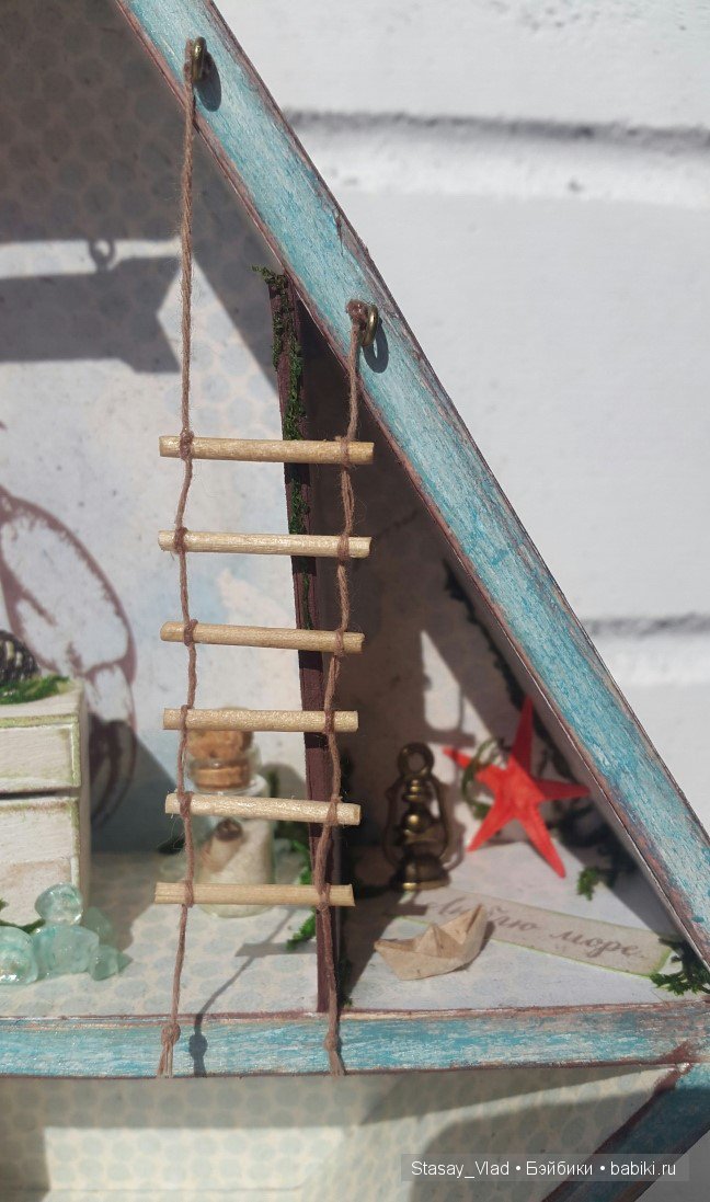 Мамины сокровища 3в1 "Кораблик" Альбом для фото, шкатулка, shadowbox (фото 4)