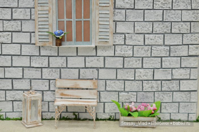 ФотоФон для кукол в стиле "Shabby Chic" 4 фотозоны в 1