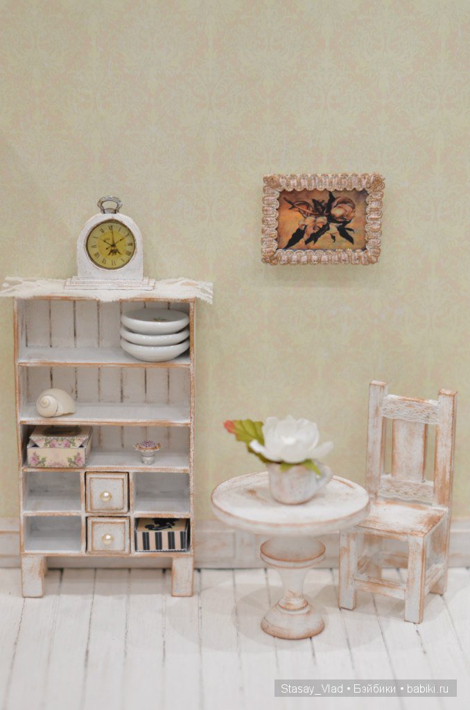 ФотоФон для кукол в стиле "Shabby Chic" 4 фотозоны в 1