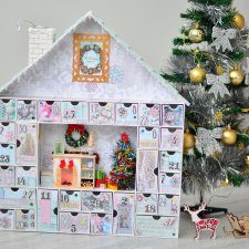 Адвент календарь с миниатюрой и освещением