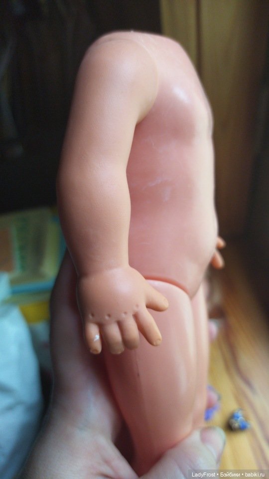 Из блондинки в "огонь" — Ремонт кукол СССР и ГДР (немок): чернота (фото 7)