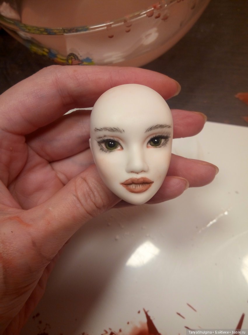 История создания моих первых шарнирных фарфоровых кукол: Милена (фото 10)