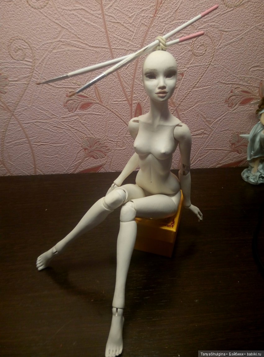 История создания моих первых шарнирных фарфоровых кукол: Милена (фото 5)