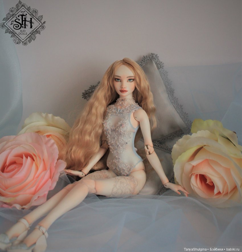 Оливия. Фарфоровая шарнирная кукла (фото 8)