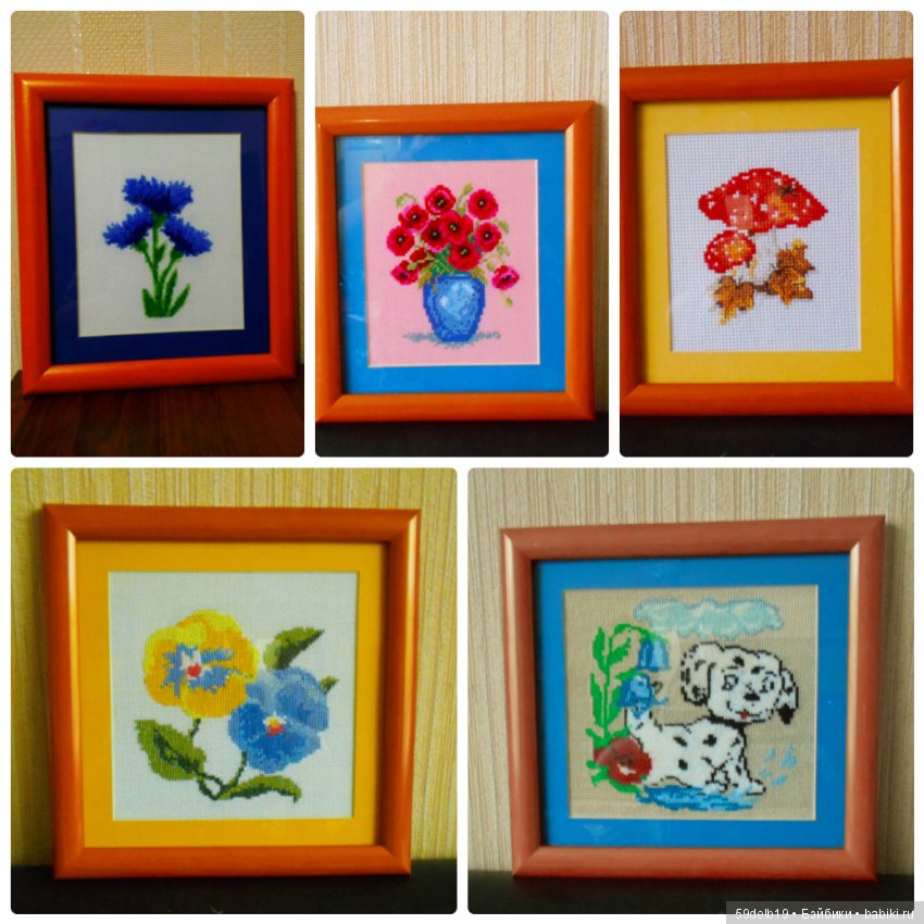 Вышивание нитками ,картины крестом