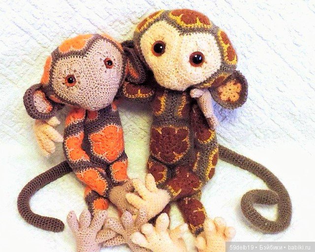 Вязаные крючком игрушки из мотивов (фото 2)