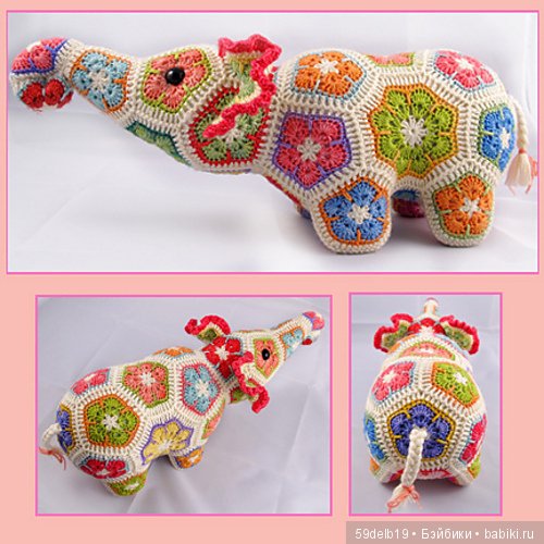 Вязаные крючком игрушки из мотивов (фото 3)
