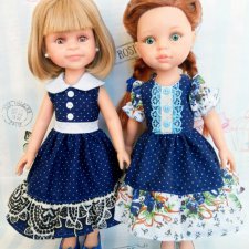 Ситцевые платья для кукол Паола Рейна