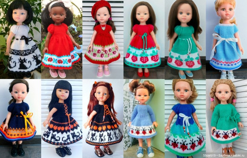 Одеваю разных кукол, шью, вяжу, спицами и крючком