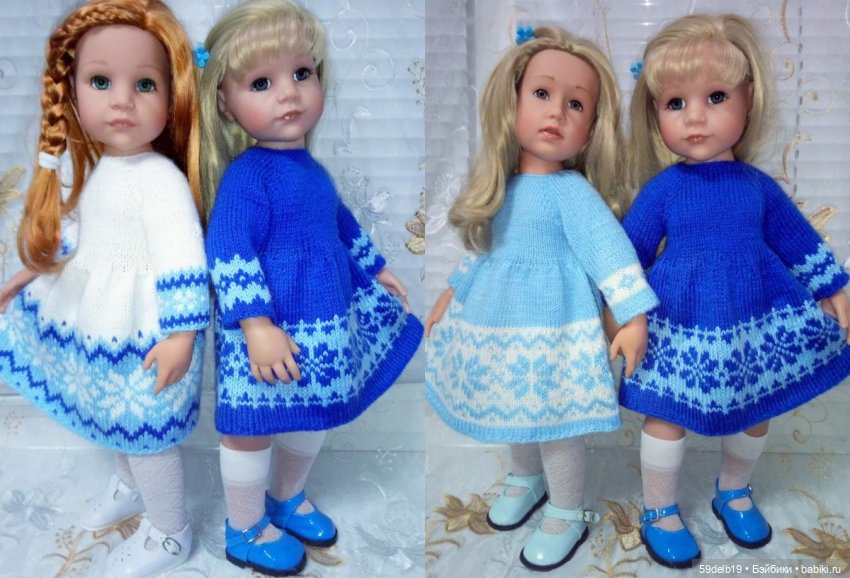 Одеваю разных кукол, шью, вяжу, спицами и крючком