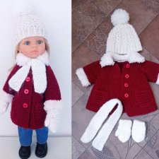 Большой зимний комплект одежды для кукол ПР и кукол с похожими размерами