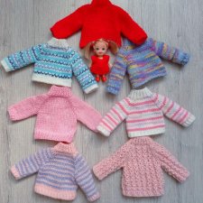 Кукольный гардероб: свитерочки, кофточки