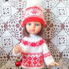 Комплект с норвежским жаккардом для паолочек