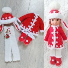 Новогодний костюмчик для куколки мини паолочки (аналога Китай)