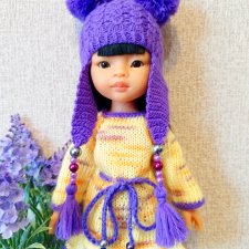 Жёлтое с сиреневым или ещё один комплектик на тему "Лаванда"