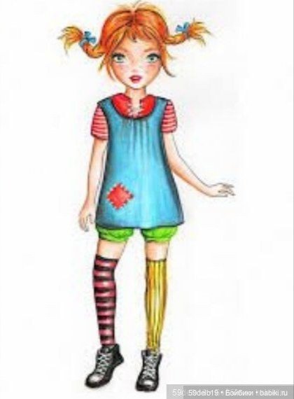 У куклы Кати новый наряд - Пеппи Длинный Чулок