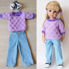 Ажурный сиреневый топ спицами для Алисы