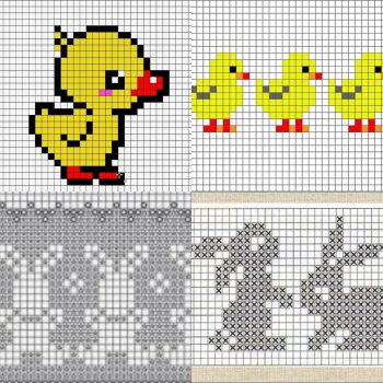 Жаккарды с пасхальной тематикой