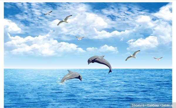 Платье с морскими принтами для куколки готц ростом 48-50 см (фото 3)