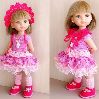 Одежда и игрушки для паолочек  крючком в 2024 г