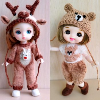 Стилизованные костюмчики для баболек ростом 14-16 см